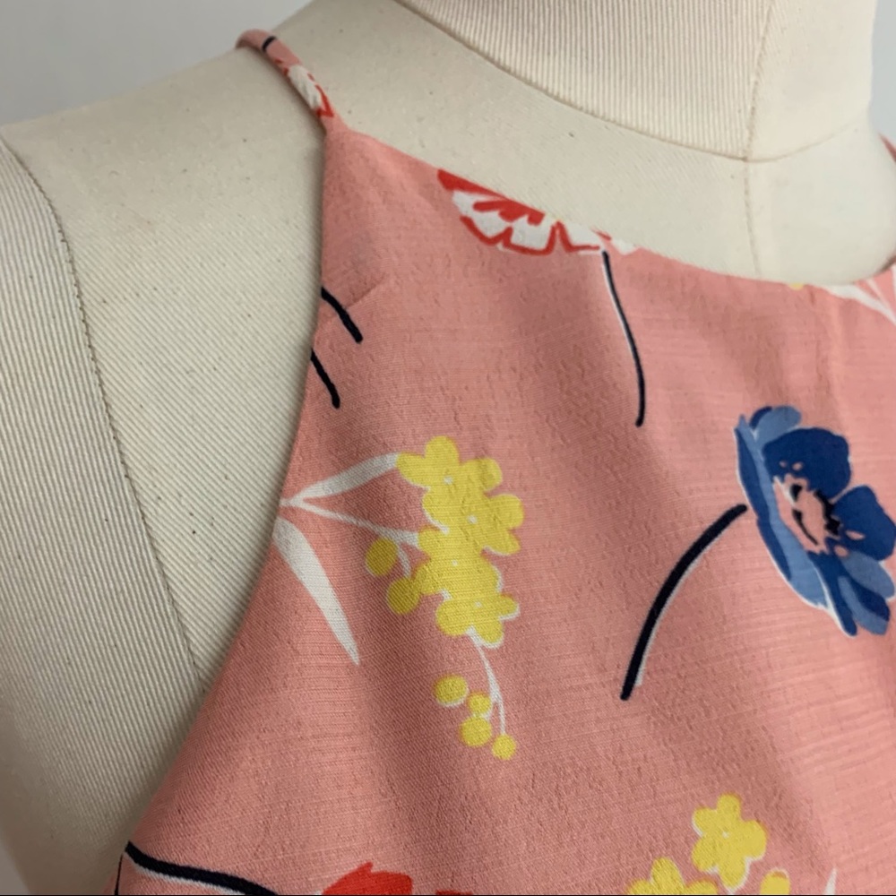 ZARA Floral Cut-Out Pants Jumpsuit NWT - Picture 4 of 9